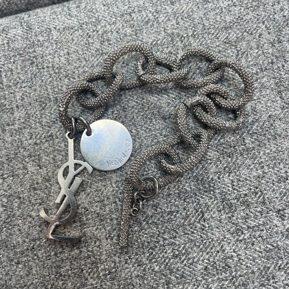 Vintage YSL Saint Laurent Silver Bracelet - Picture 3 of 6